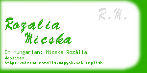 rozalia micska business card